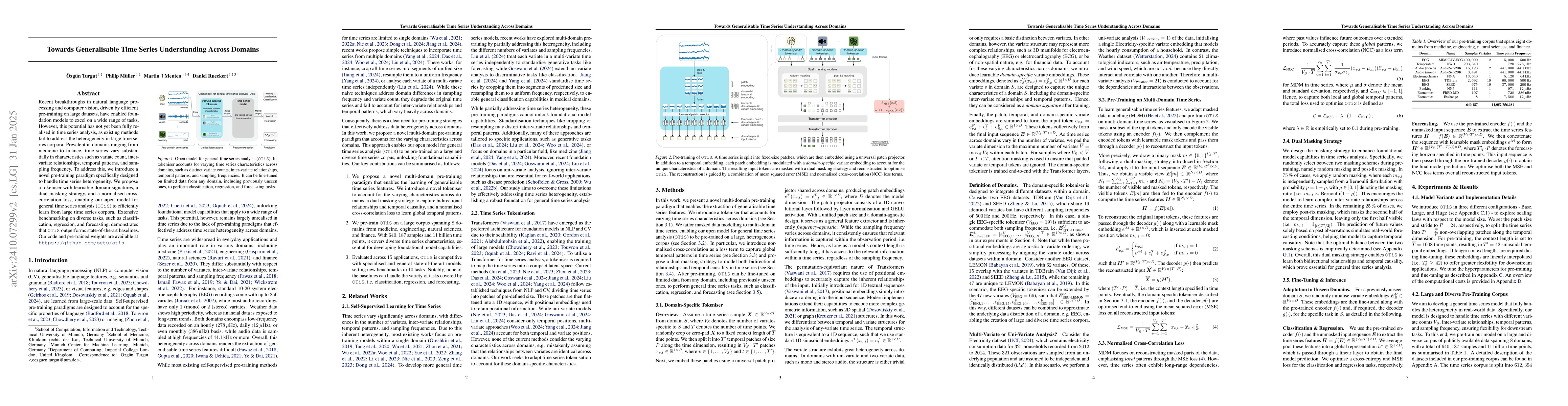 Thumbnail for Towards Generalisable Time Series Understanding Across Domains