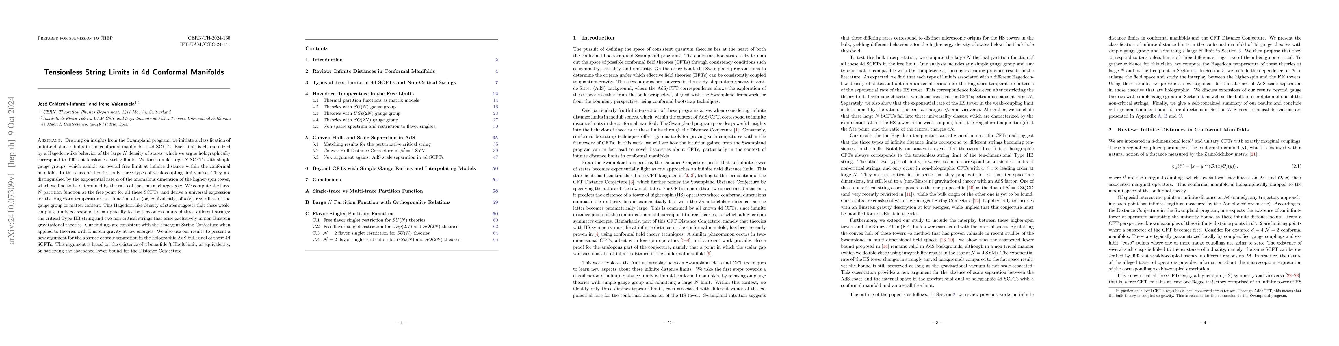 Thumbnail for Tensionless String Limits in 4d Conformal Manifolds