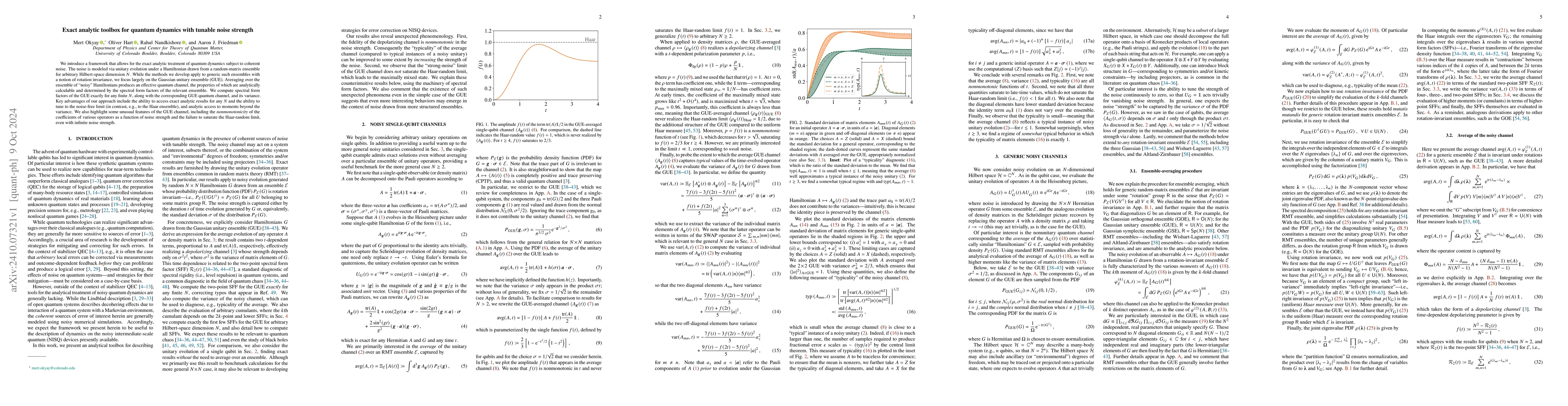 Thumbnail for Exact analytic toolbox for quantum dynamics with tunable noise strength