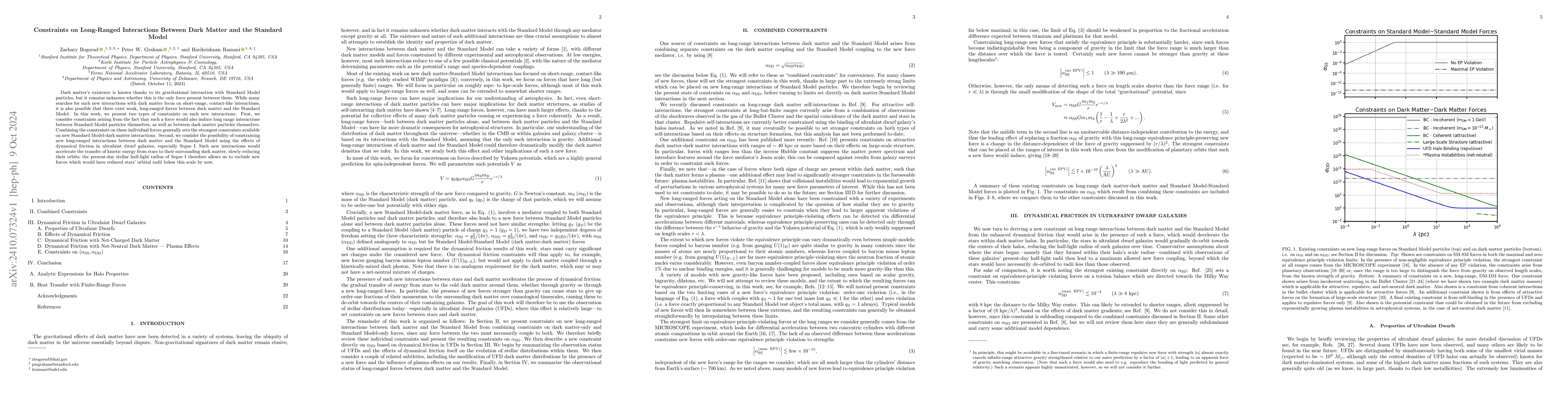 Thumbnail for Constraints on Long-Ranged Interactions Between Dark Matter and the
  Standard Model