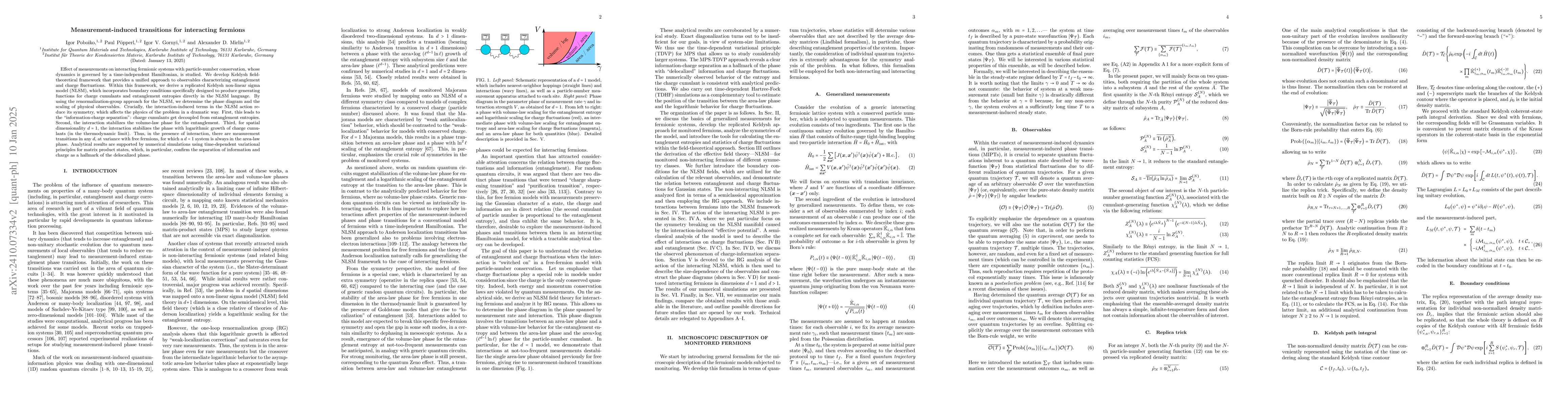 Thumbnail for Measurement-induced transitions for interacting fermions