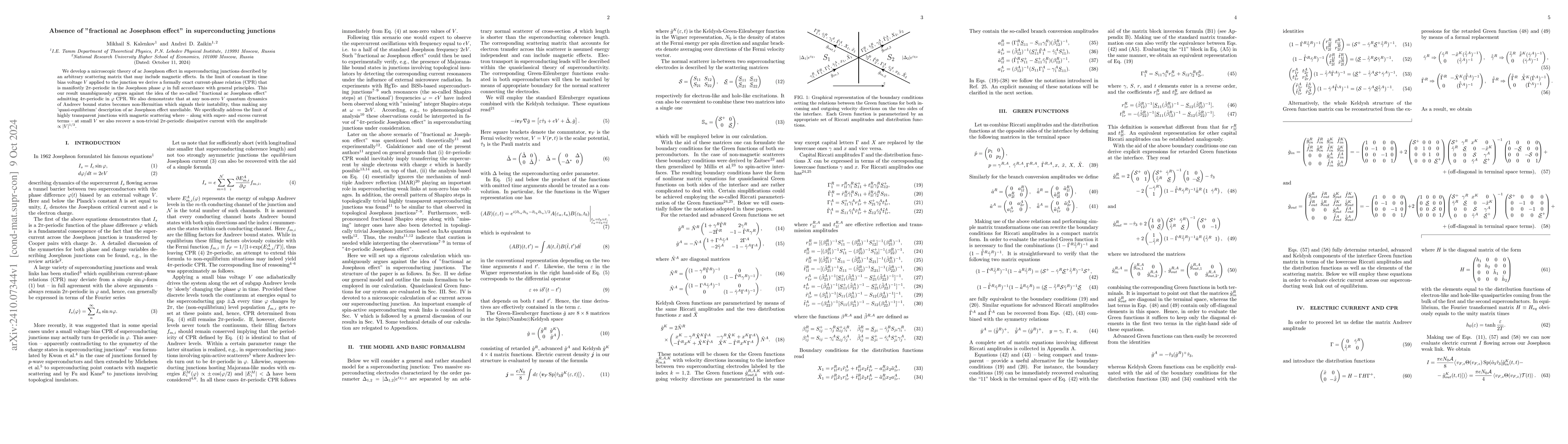 Thumbnail for Absence of "fractional ac Josephson effect" in superconducting junctions