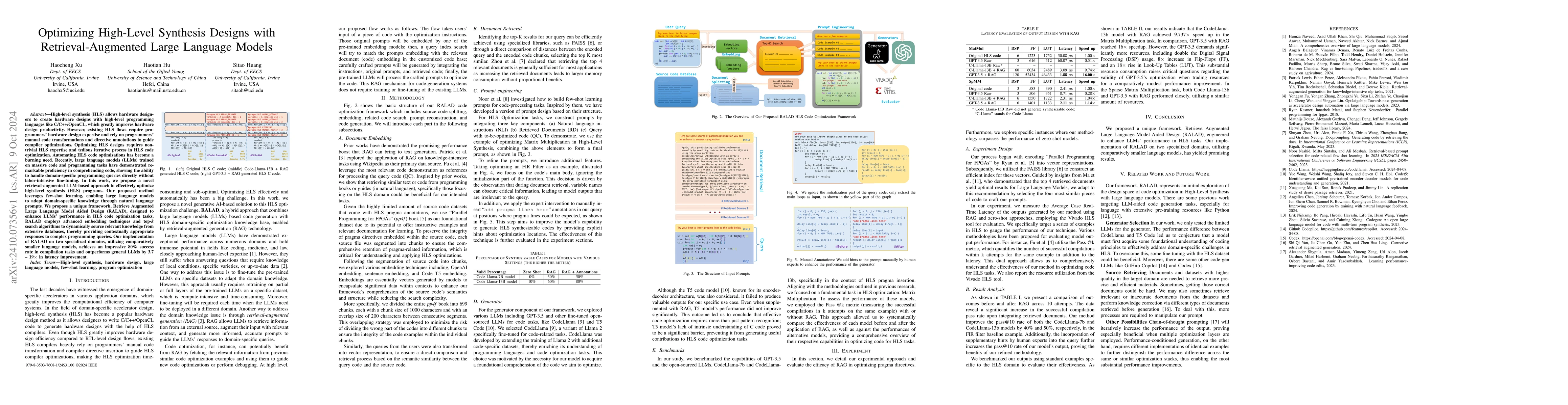 Thumbnail for Optimizing High-Level Synthesis Designs with Retrieval-Augmented Large
  Language Models