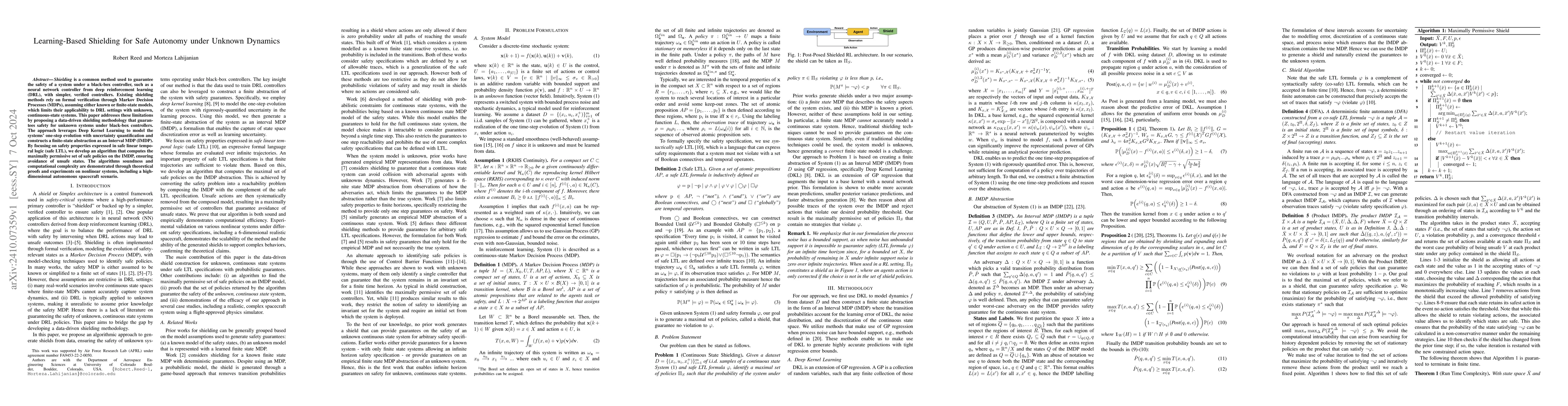 Thumbnail for Learning-Based Shielding for Safe Autonomy under Unknown Dynamics