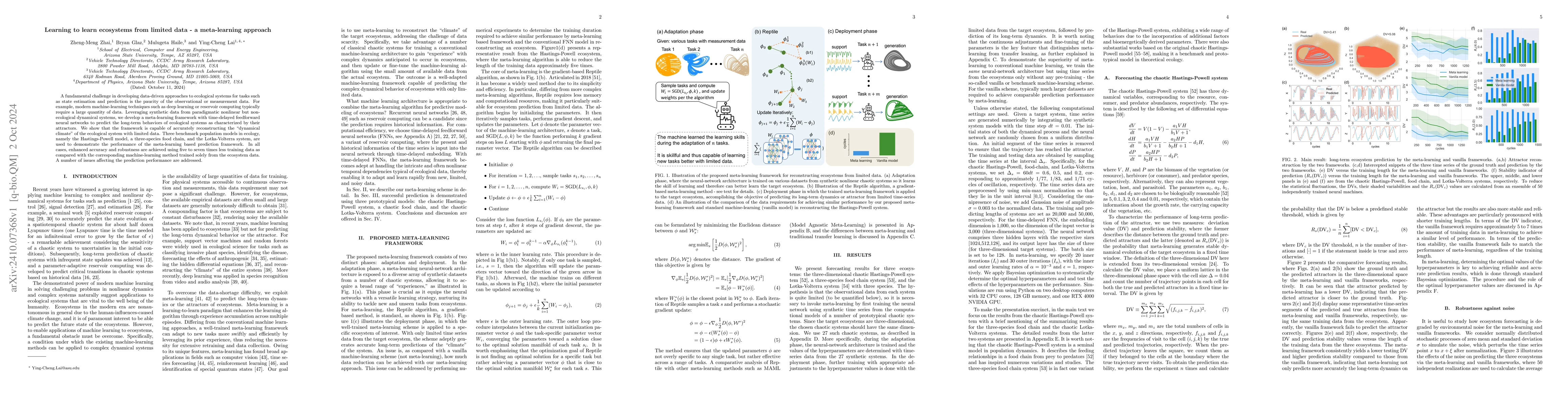 Thumbnail for Learning to learn ecosystems from limited data -- a meta-learning
  approach