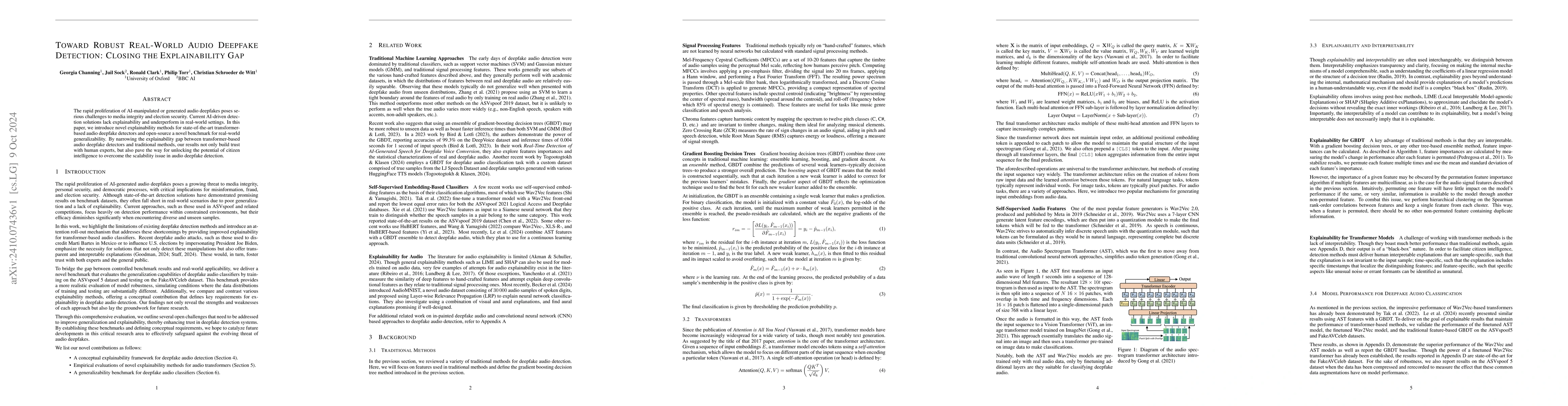 Thumbnail for Toward Robust Real-World Audio Deepfake Detection: Closing the
  Explainability Gap