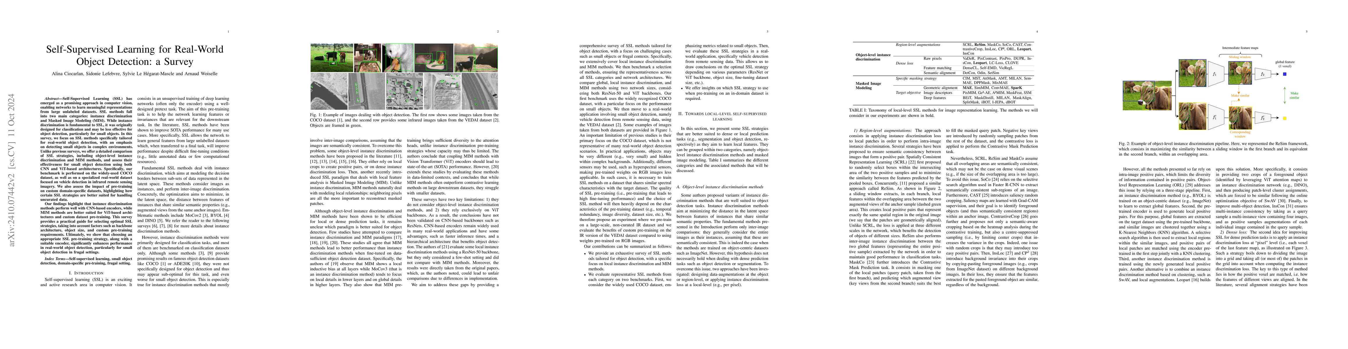 Thumbnail for Self-Supervised Learning for Real-World Object Detection: a Survey
