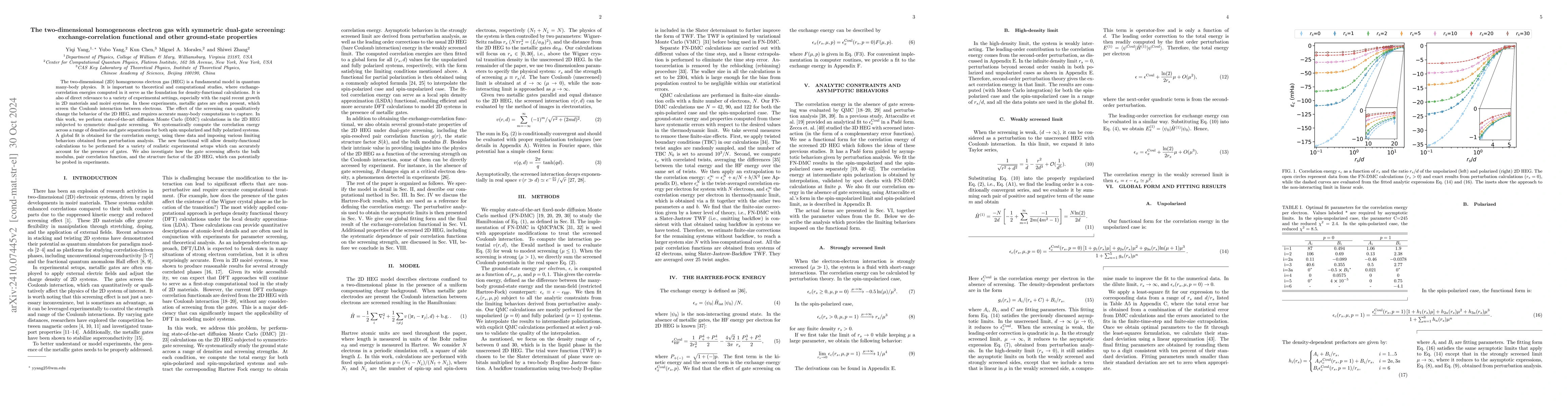 Thumbnail for The two-dimensional homogeneous electron gas with symmetric dual-gate
  screening: exchange-correlation functional and other ground-state properties