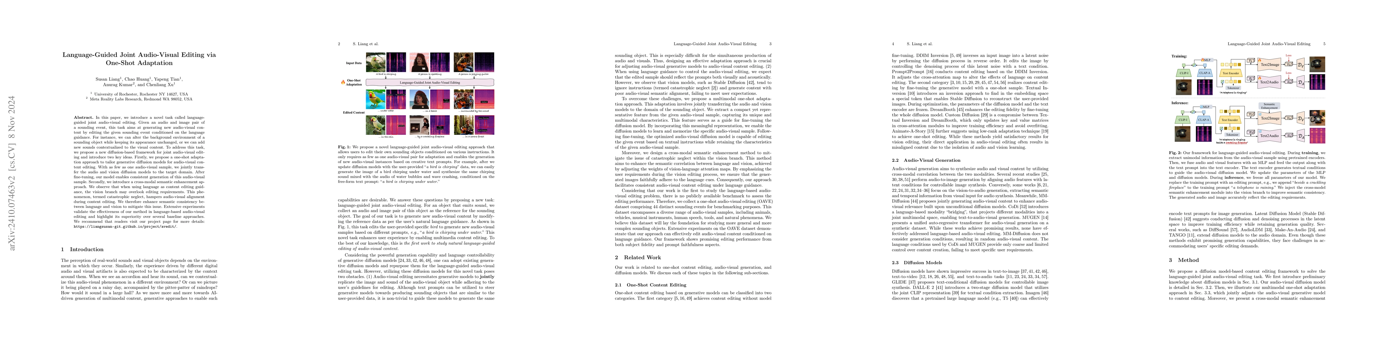 Thumbnail for Language-Guided Joint Audio-Visual Editing via One-Shot Adaptation