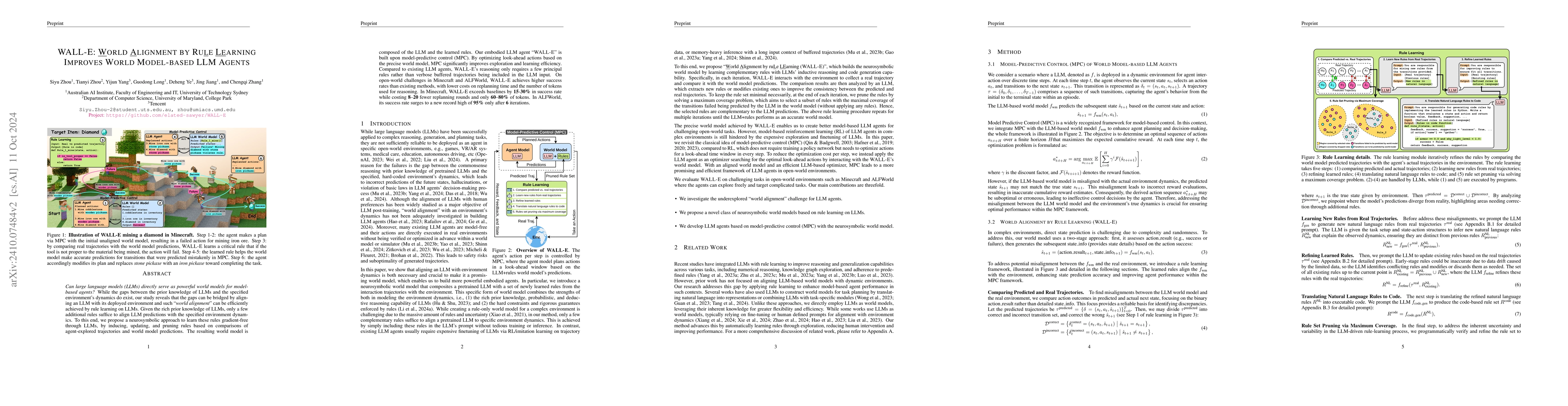 Thumbnail for WALL-E: World Alignment by Rule Learning Improves World Model-based LLM
  Agents
