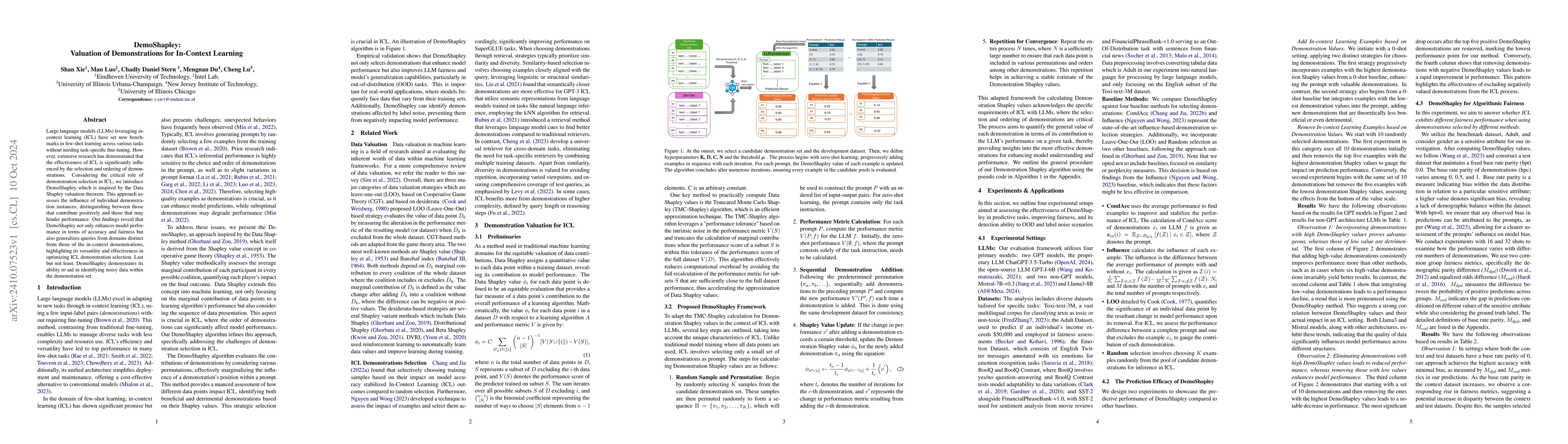 Thumbnail for DemoShapley: Valuation of Demonstrations for In-Context Learning