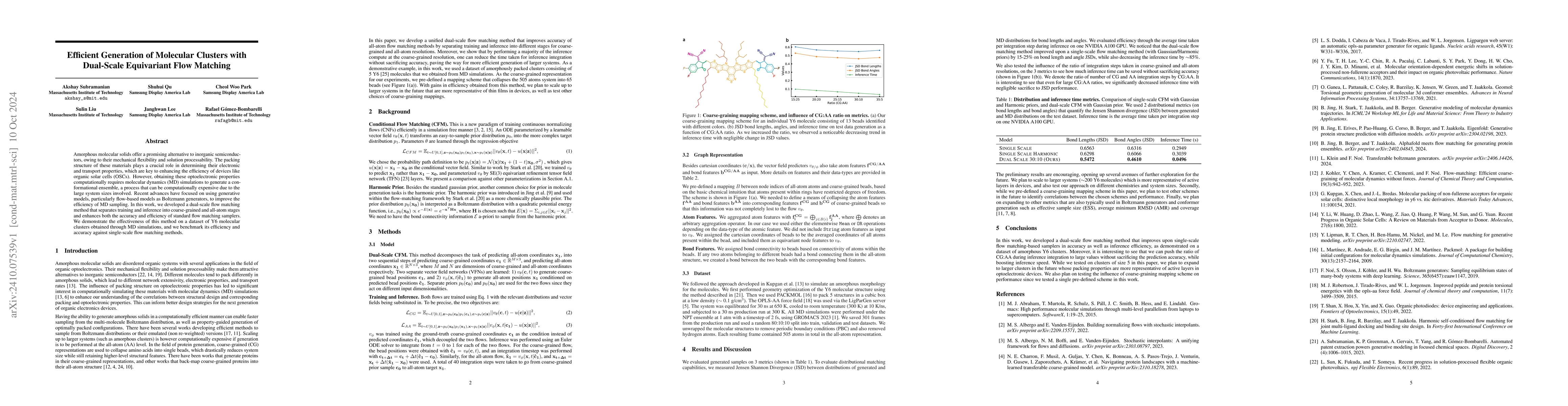 Thumbnail for Efficient Generation of Molecular Clusters with Dual-Scale Equivariant
  Flow Matching