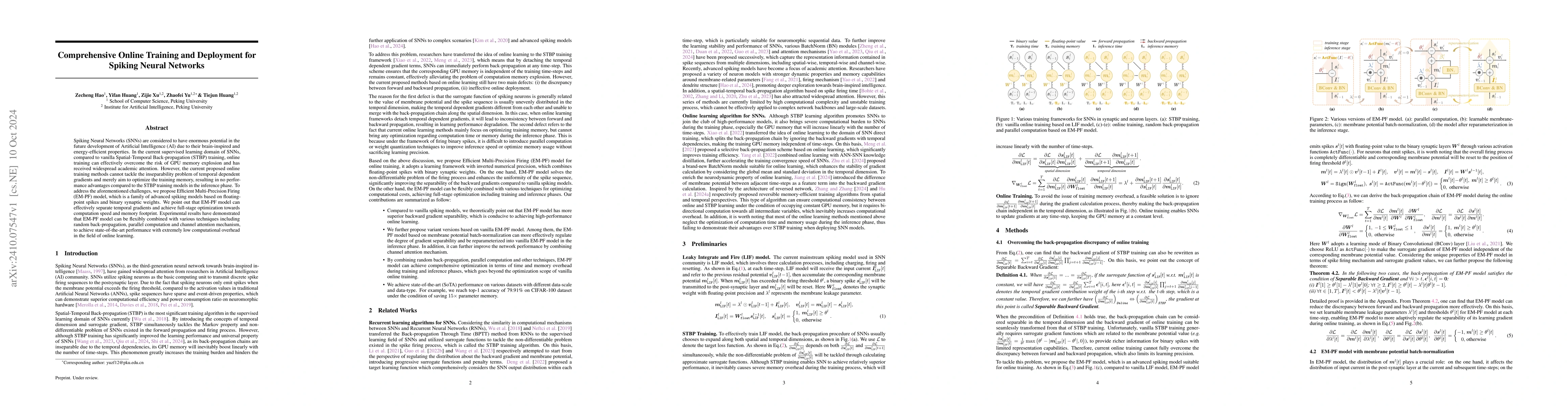Thumbnail for Comprehensive Online Training and Deployment for Spiking Neural Networks