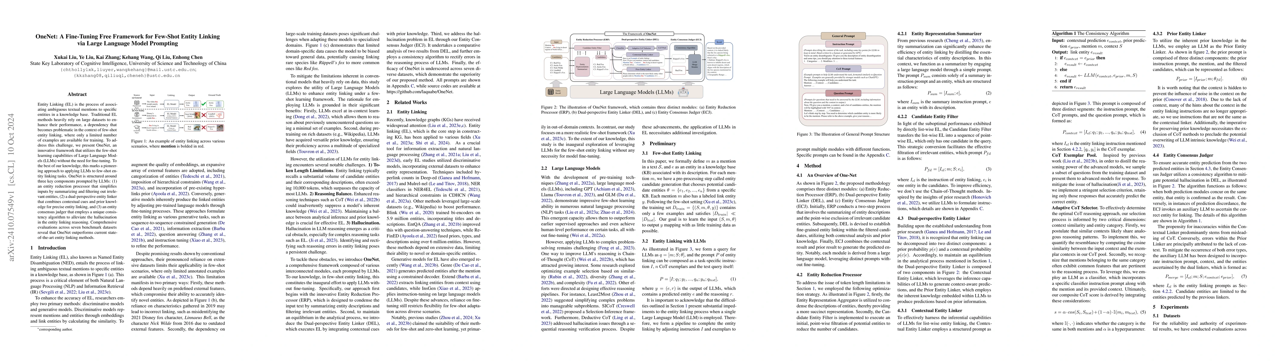 Thumbnail for OneNet: A Fine-Tuning Free Framework for Few-Shot Entity Linking via
  Large Language Model Prompting
