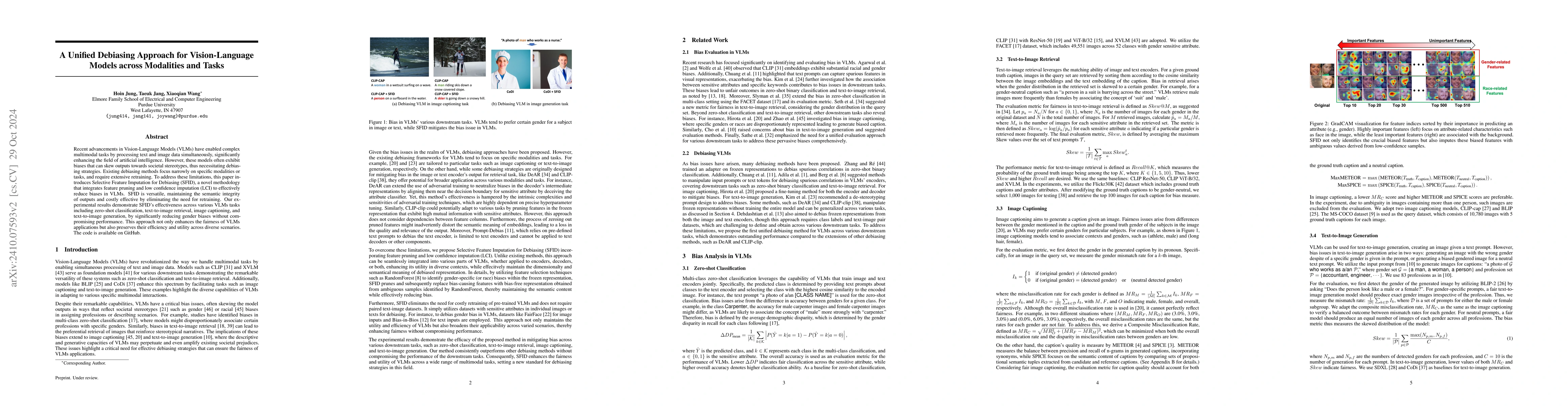 Thumbnail for A Unified Debiasing Approach for Vision-Language Models across
  Modalities and Tasks