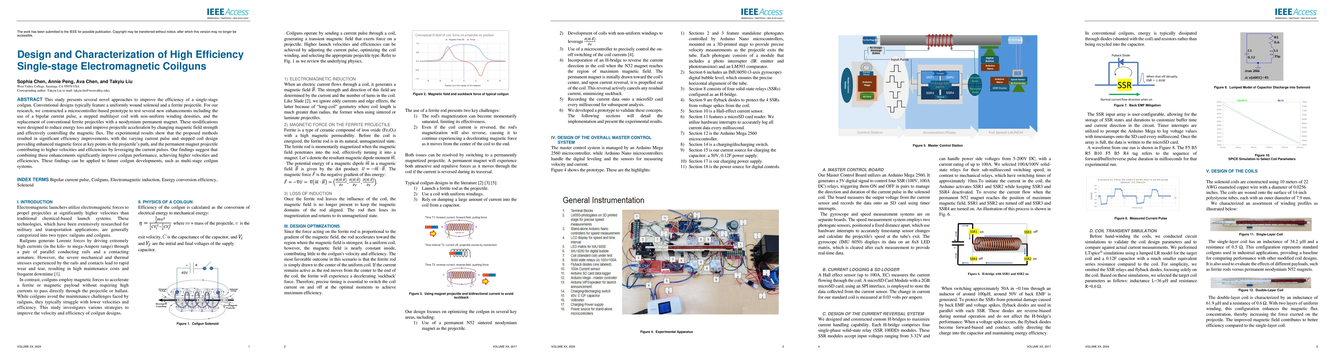 Thumbnail for Design and Characterization of High Efficiency Single-stage
  Electromagnetic Coil Guns