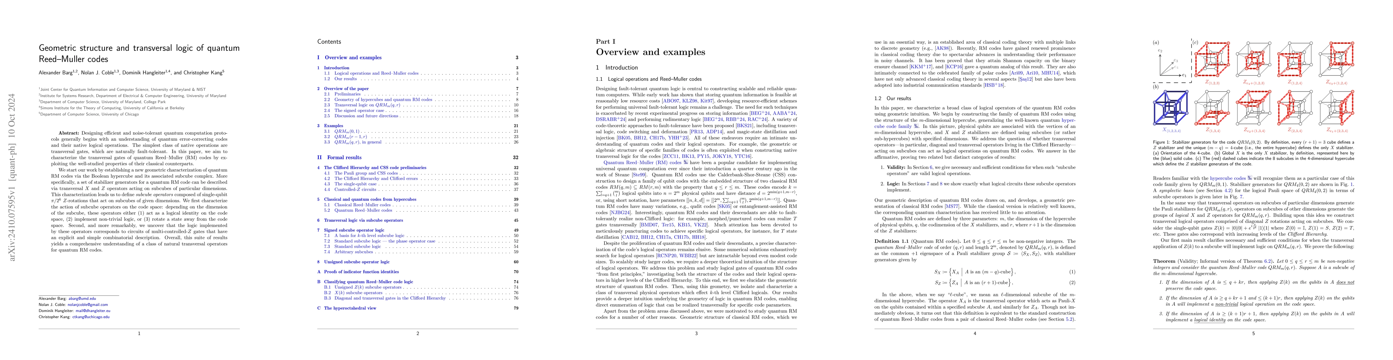 Thumbnail for Geometric structure and transversal logic of quantum Reed-Muller codes