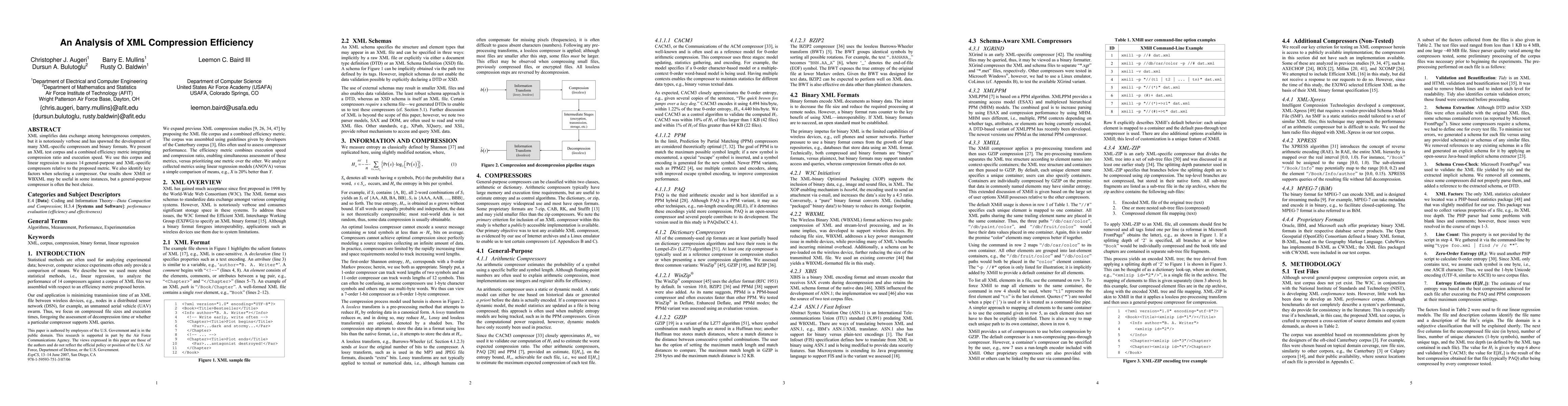 Thumbnail for An Analysis of XML Compression Efficiency
