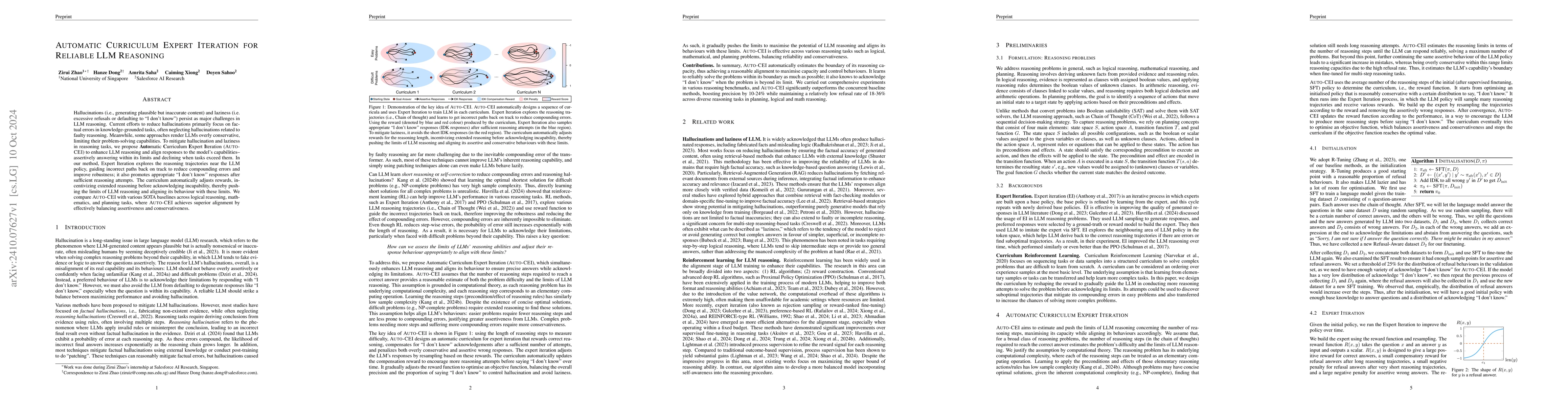 Thumbnail for Automatic Curriculum Expert Iteration for Reliable LLM Reasoning