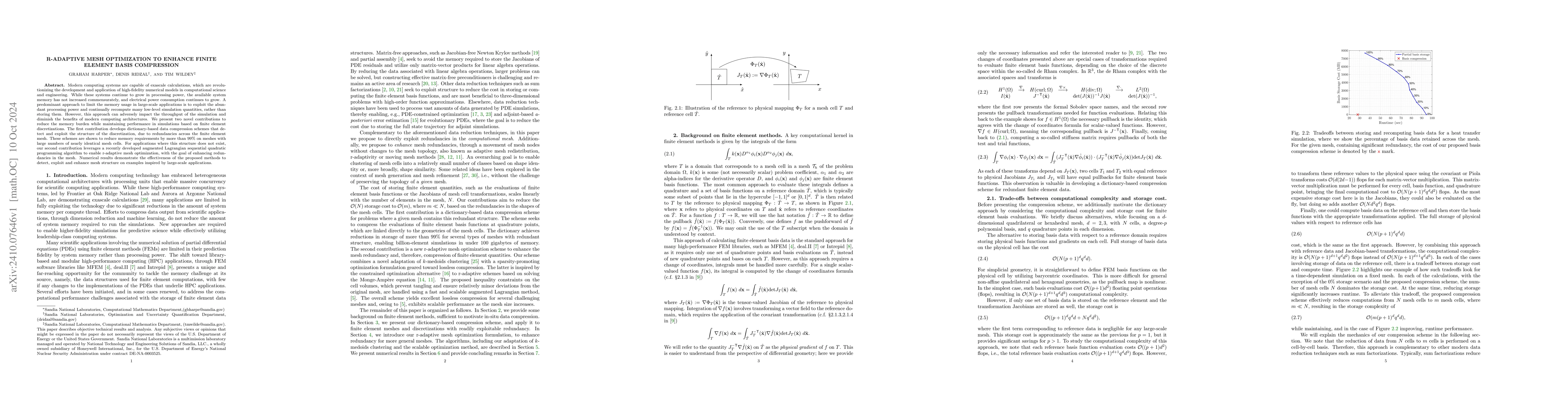 Thumbnail for R-Adaptive Mesh Optimization to Enhance Finite Element Basis Compression