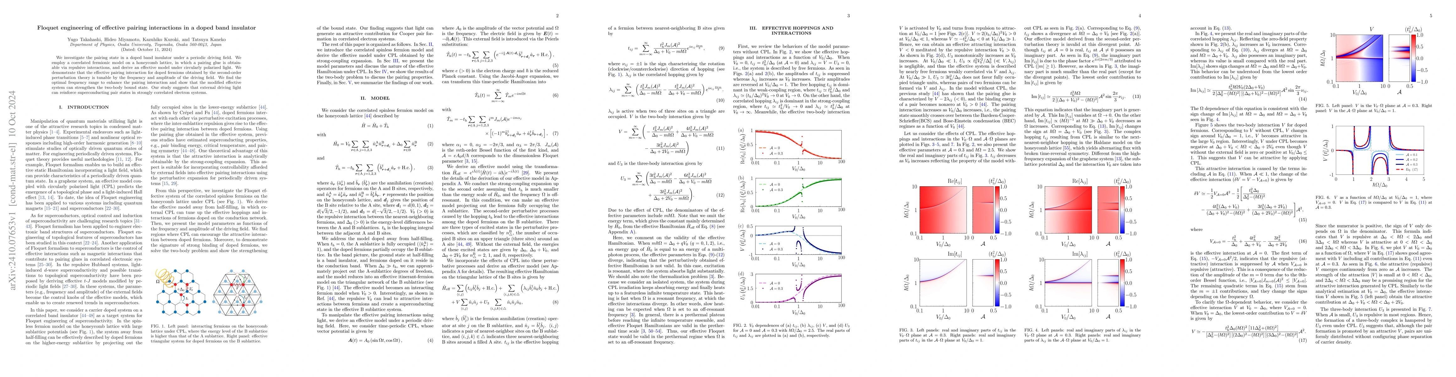 Thumbnail for Floquet engineering of effective pairing interactions in a doped band
  insulator