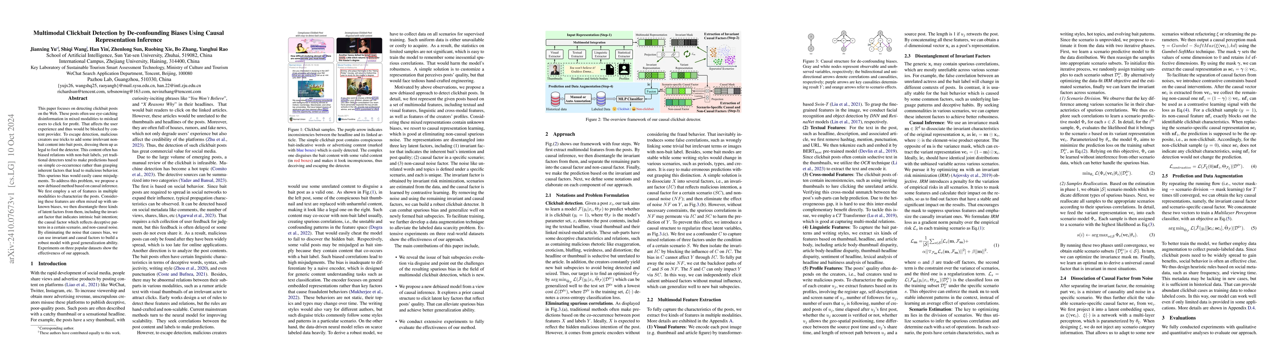 Thumbnail for Multimodal Clickbait Detection by De-confounding Biases Using Causal
  Representation Inference