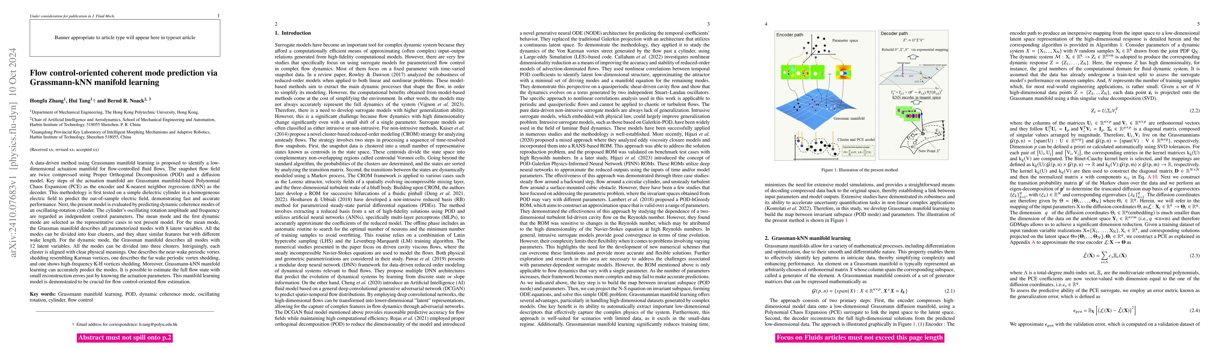 Thumbnail for Flow control-oriented coherent mode prediction via Grassmann-kNN
  manifold learning