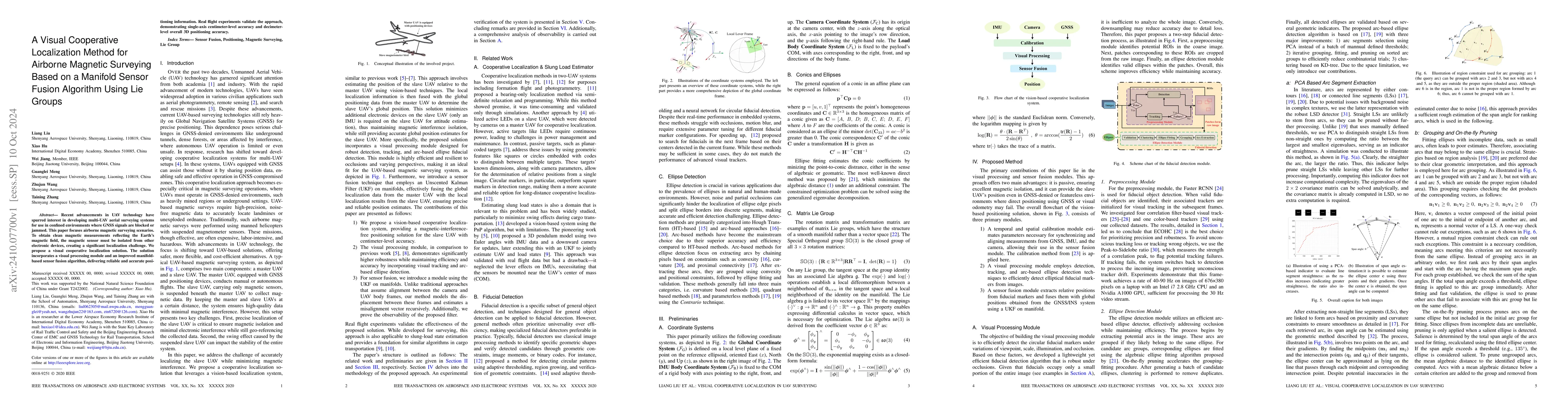 Thumbnail for A Visual Cooperative Localization Method for Airborne Magnetic Surveying
  Based on a Manifold Sensor Fusion Algorithm Using Lie Groups