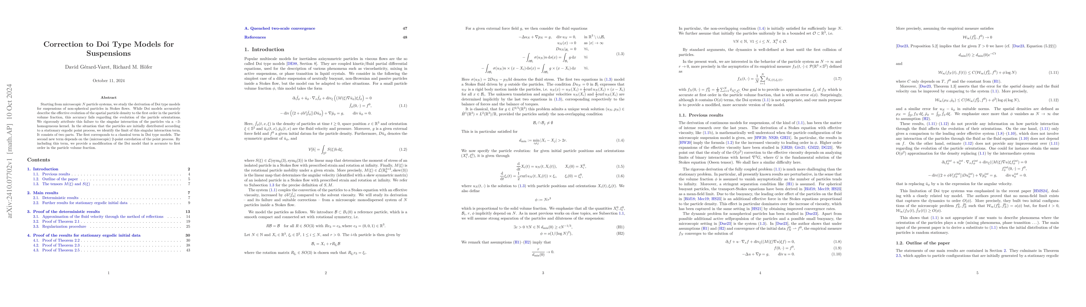 Thumbnail for Correction to Doi type models for suspensions
