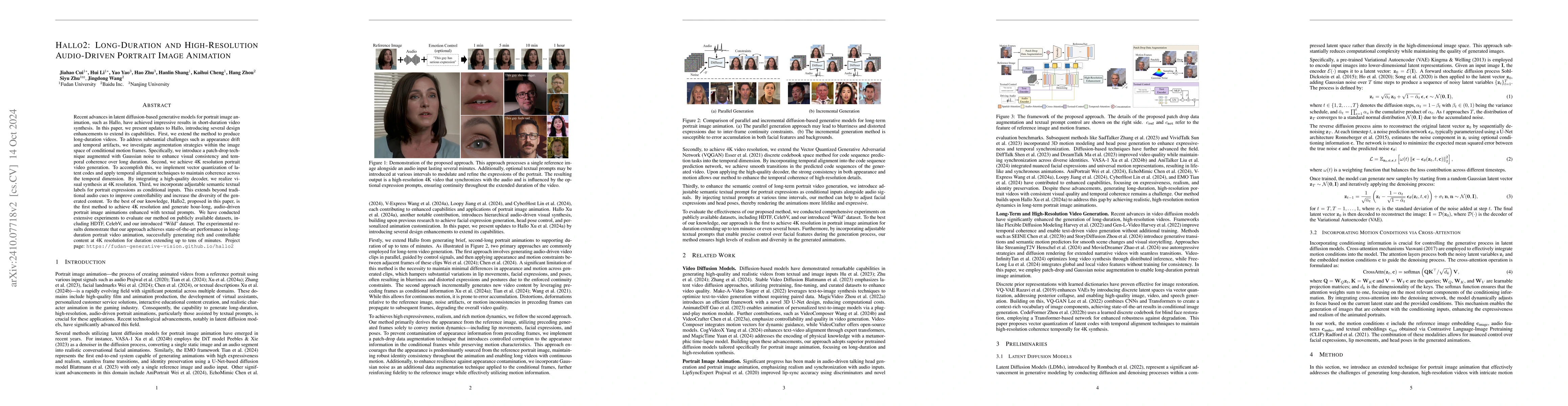 Thumbnail for Hallo2: Long-Duration and High-Resolution Audio-Driven Portrait Image
  Animation