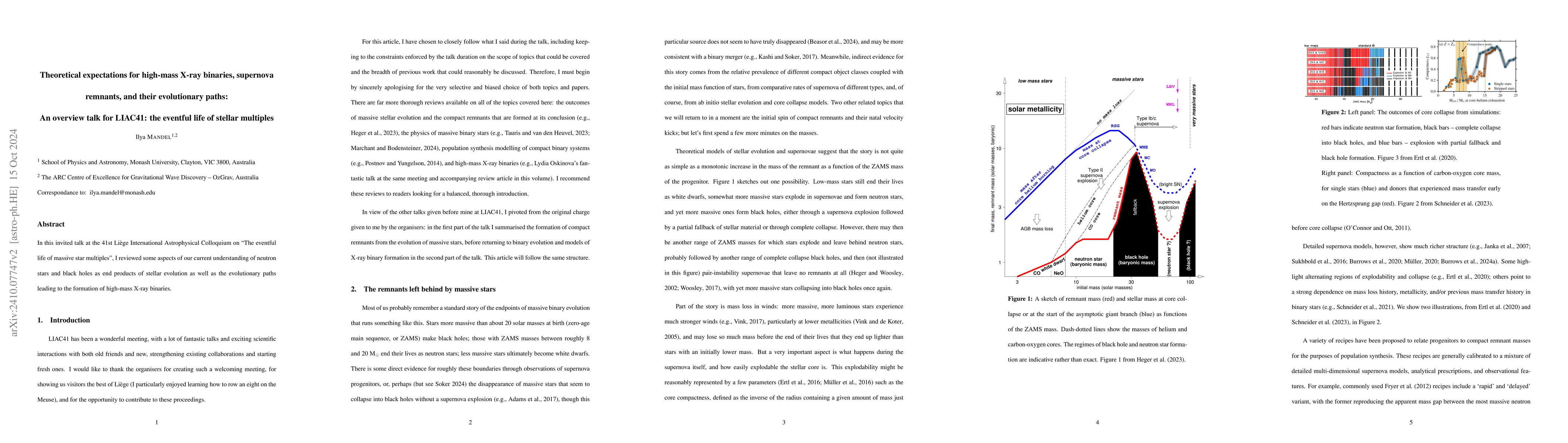 Thumbnail for Theoretical expectations for high-mass X-ray binaries, supernova
  remnants, and their evolutionary paths: An overview talk for LIAC41: the
  eventful life of stellar multiples