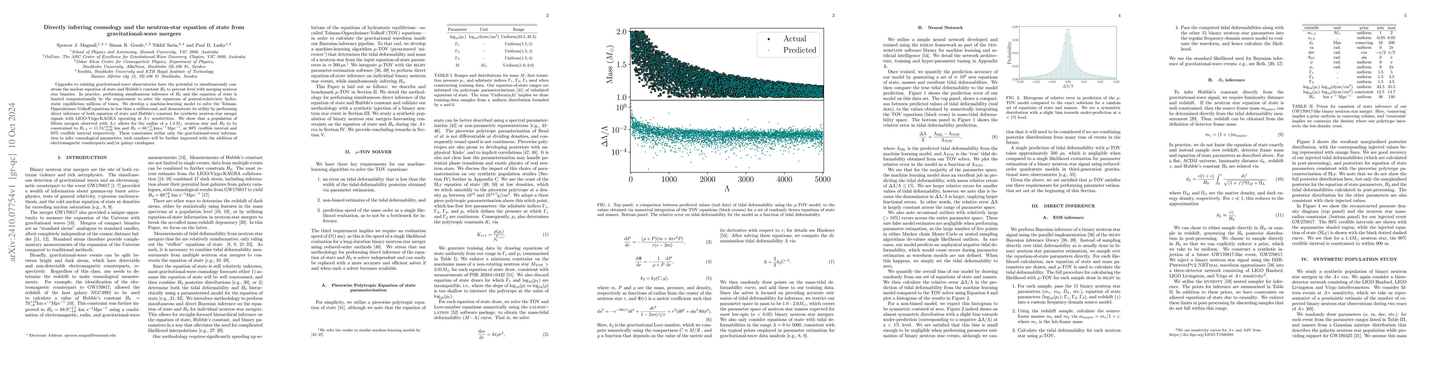 Thumbnail for Directly inferring cosmology and the neutron-star equation of state from
  gravitational-wave mergers