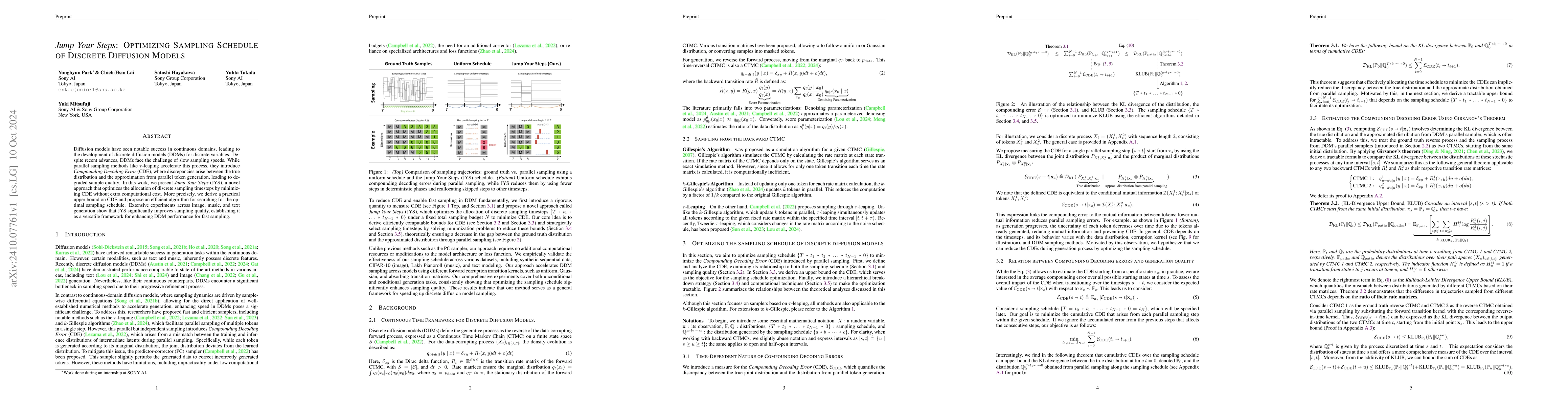 Thumbnail for $\textit{Jump Your Steps}$: Optimizing Sampling Schedule of Discrete
  Diffusion Models