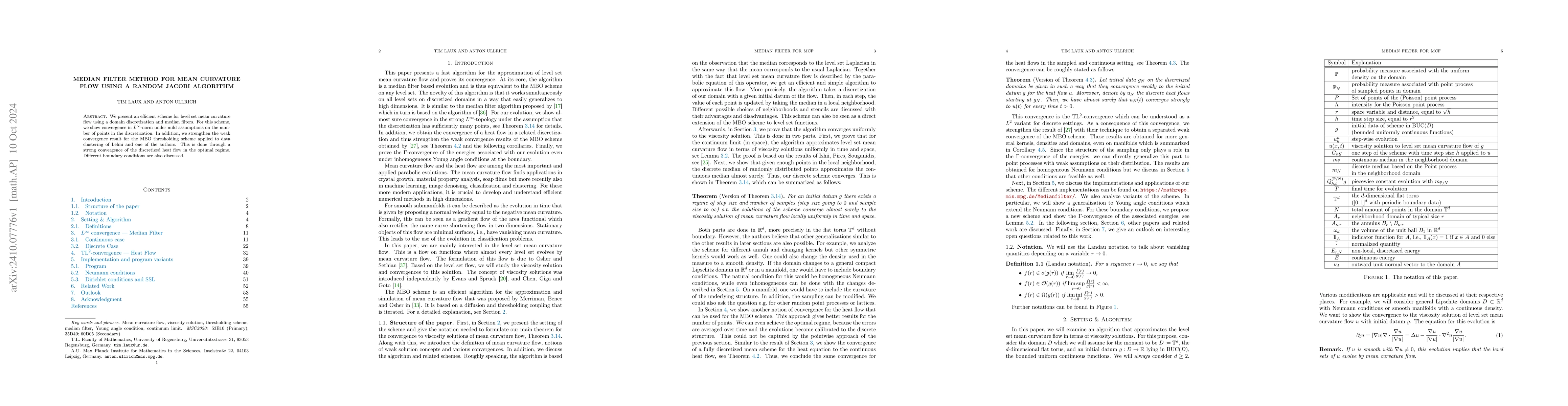 Thumbnail for Median filter method for mean curvature flow using a random Jacobi
  algorithm