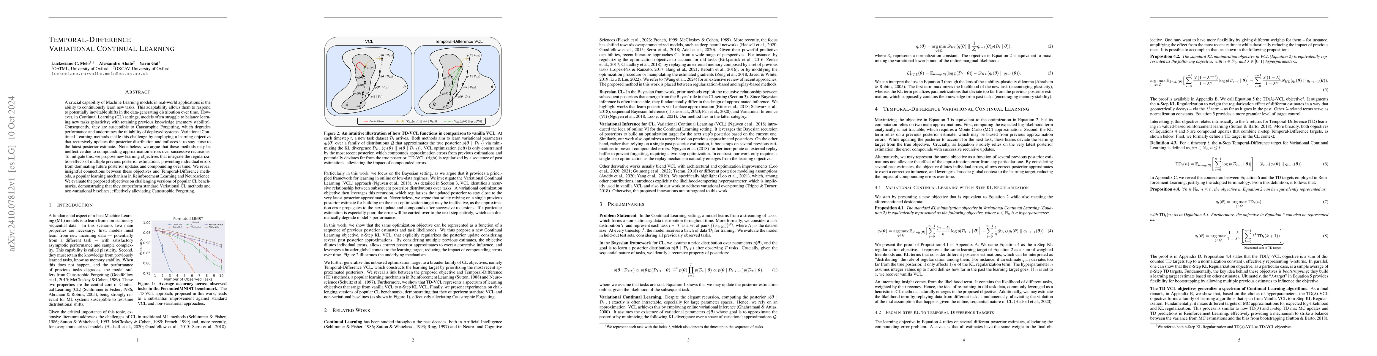 Thumbnail for Temporal-Difference Variational Continual Learning