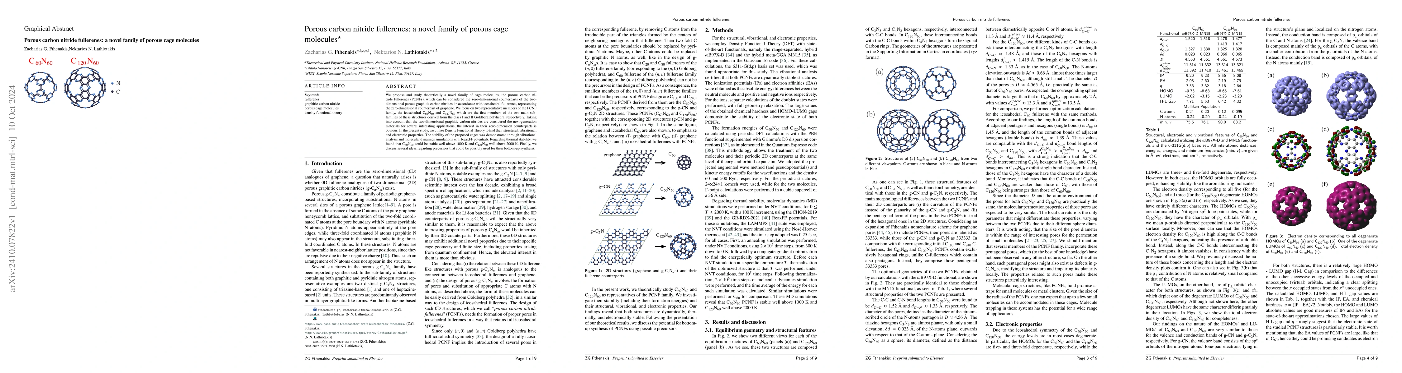 Thumbnail for Porous carbon nitride fullerenes: a novel family of porous cage
  molecules