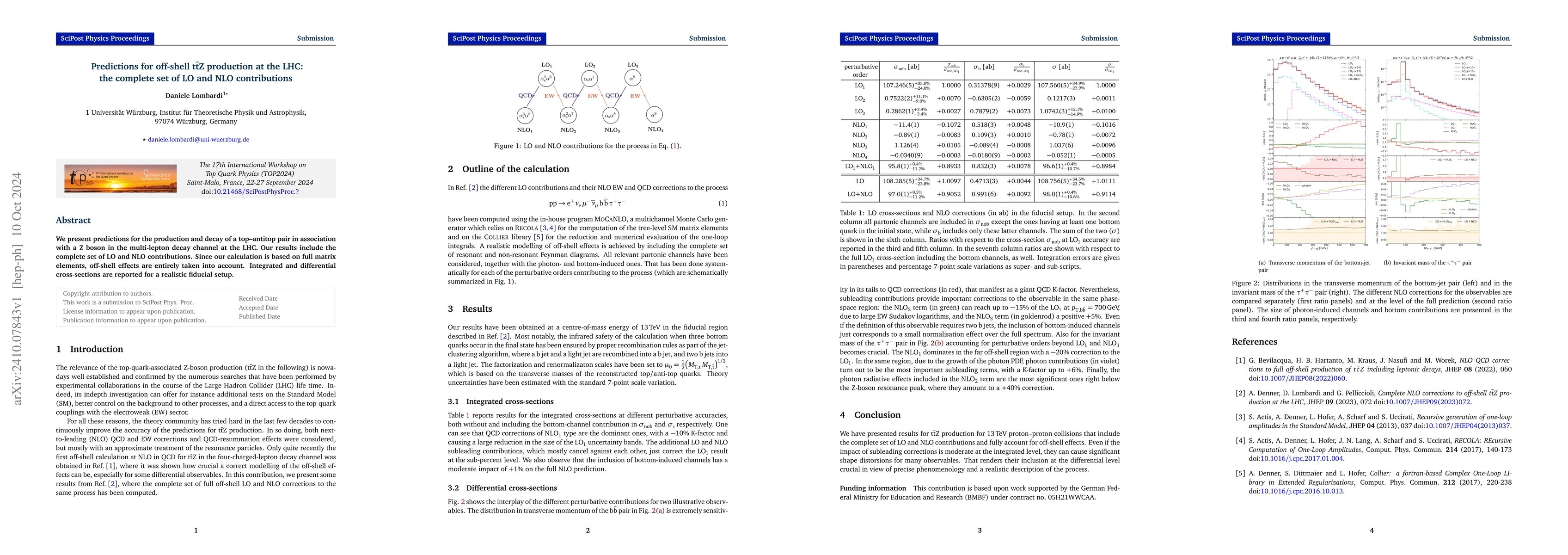 Thumbnail for Predictions for off-shell $t\bar{t}Z$ production at the LHC: the
  complete set of LO and NLO contributions