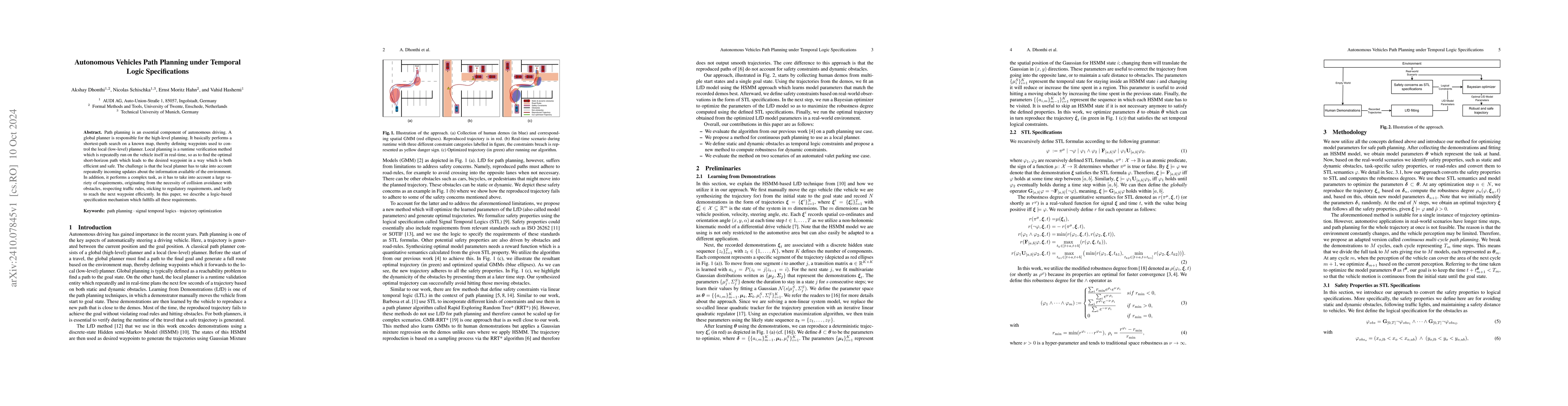 Thumbnail for Autonomous Vehicles Path Planning under Temporal Logic Specifications