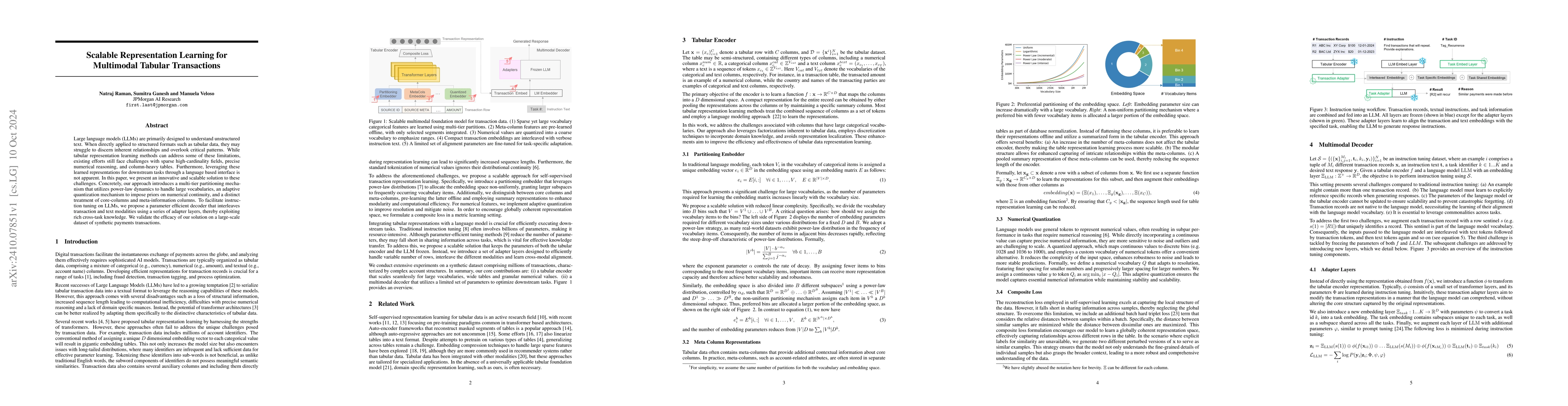 Thumbnail for Scalable Representation Learning for Multimodal Tabular Transactions