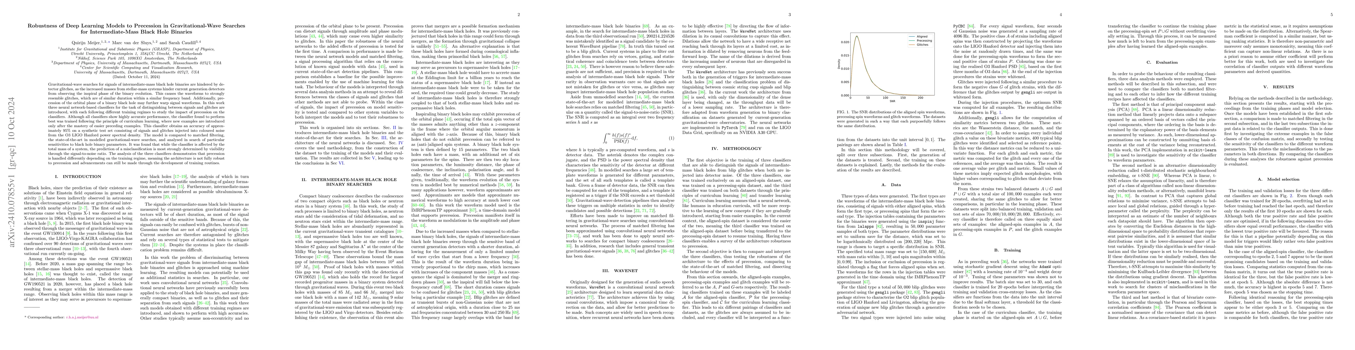 Thumbnail for Robustness of Deep Learning Models to Precession in Gravitational-Wave
  Searches for Intermediate-Mass Black Hole Binaries