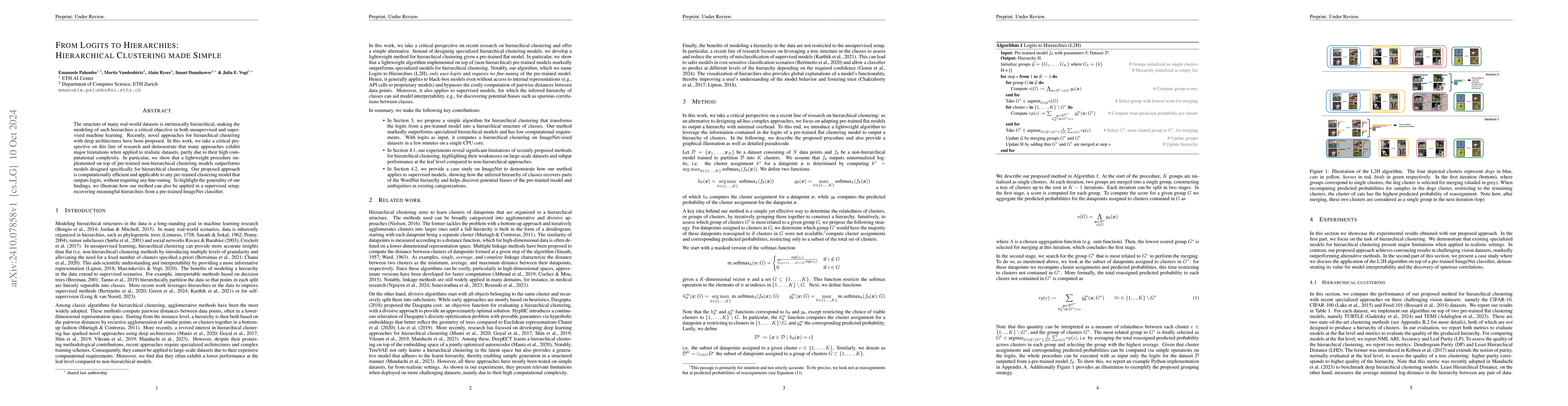 Thumbnail for From Logits to Hierarchies: Hierarchical Clustering made Simple