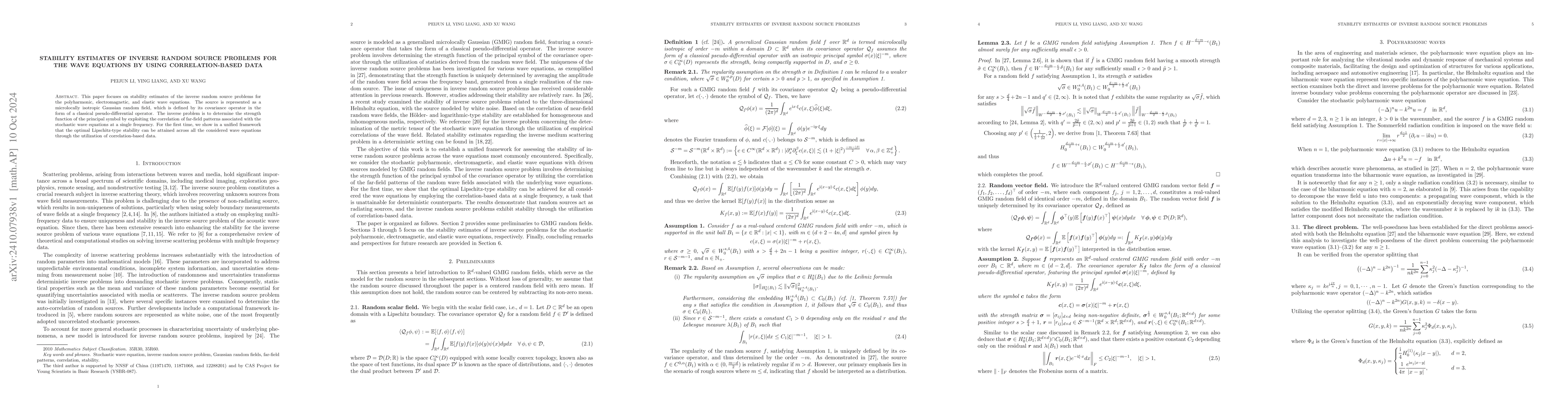 Thumbnail for Stability estimates of inverse random source problems for the wave
  equations by using correlation-based data