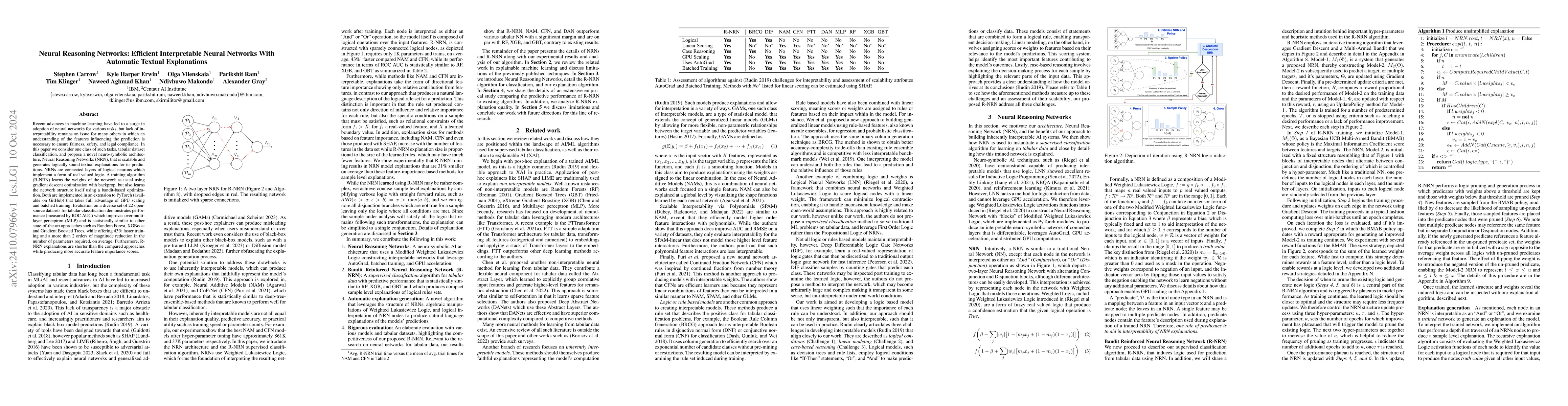 Thumbnail for Neural Reasoning Networks: Efficient Interpretable Neural Networks With
  Automatic Textual Explanations