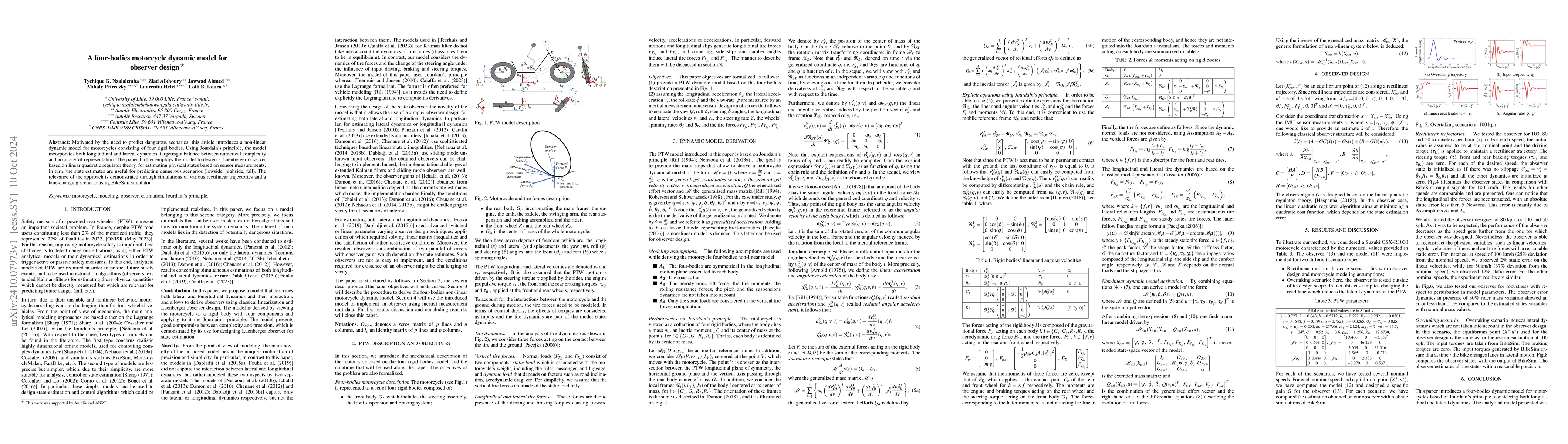 Thumbnail for A four-bodies motorcycle dynamic model for observer design