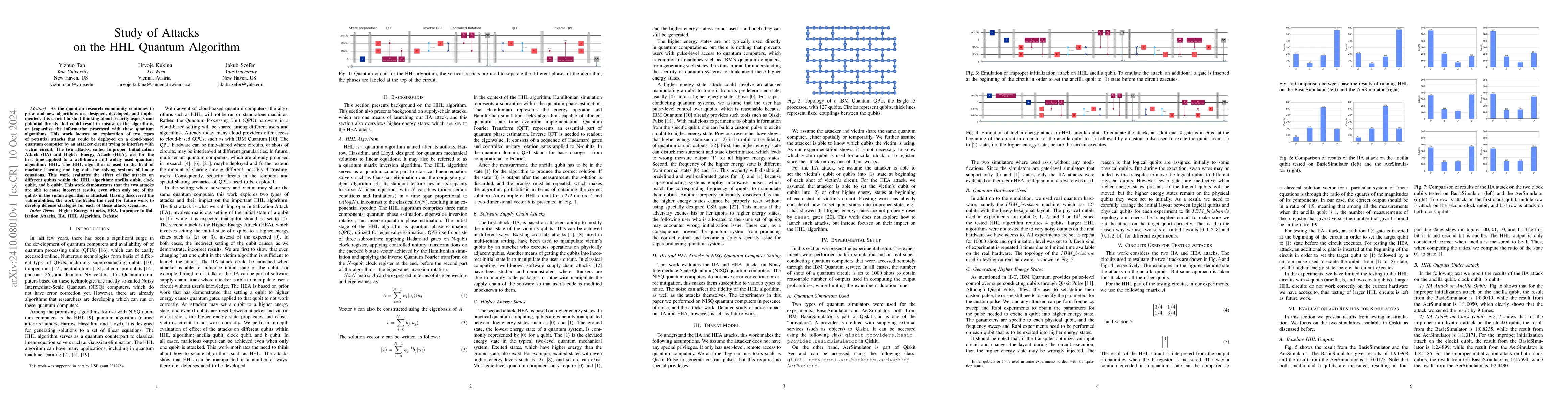 Thumbnail for Study of Attacks on the HHL Quantum Algorithm