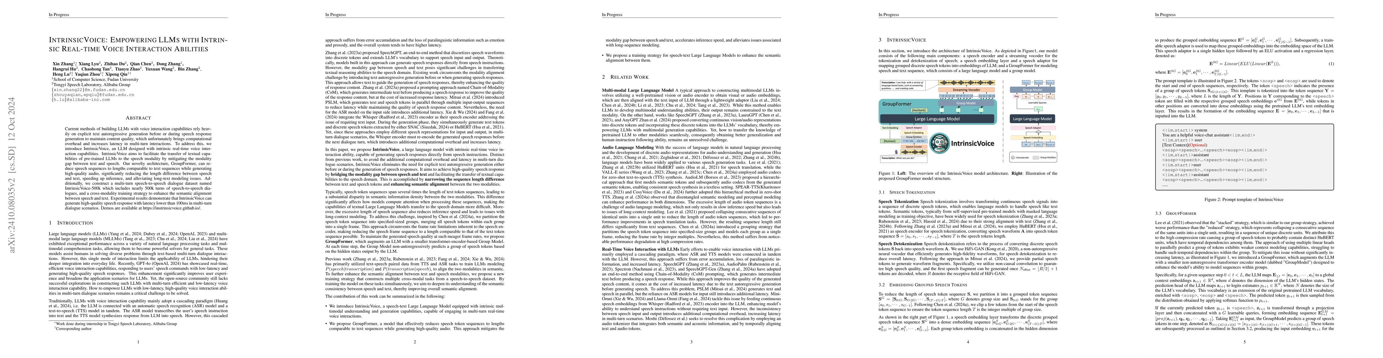 Thumbnail for IntrinsicVoice: Empowering LLMs with Intrinsic Real-time Voice
  Interaction Abilities