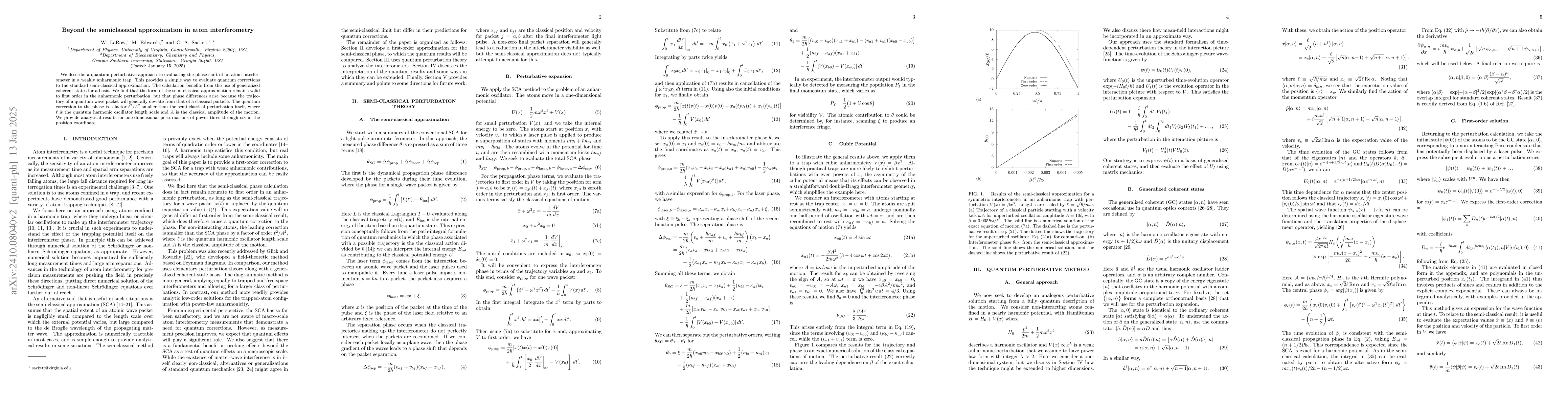 Thumbnail for Beyond the semiclassical approximation in atom interferometry