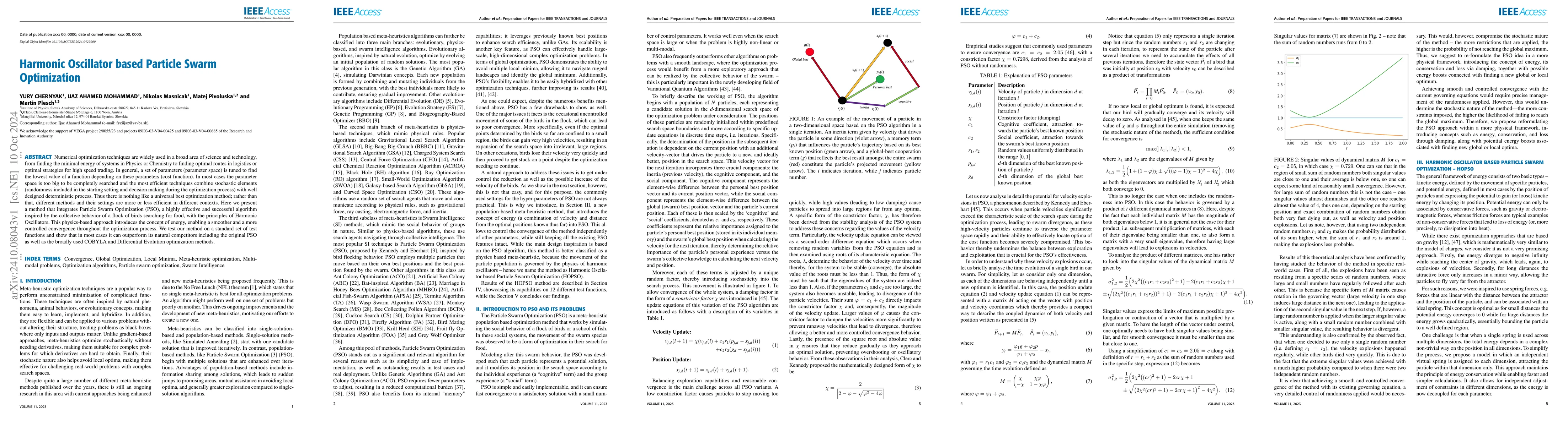 Thumbnail for Harmonic Oscillator based Particle Swarm Optimization