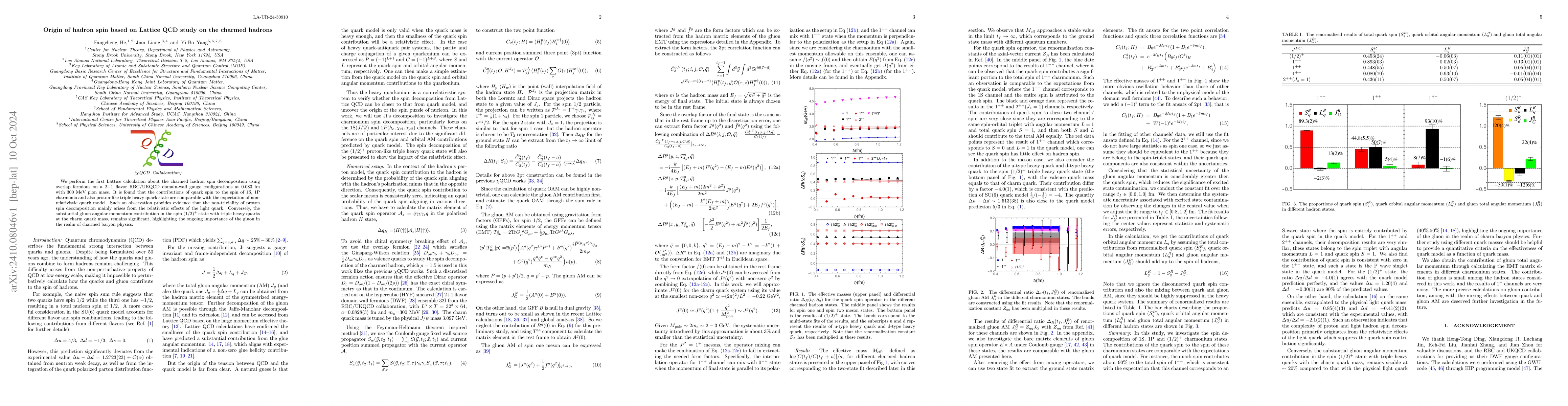 Thumbnail for Origin of hadron spin based on Lattice QCD study on the charmed hadrons