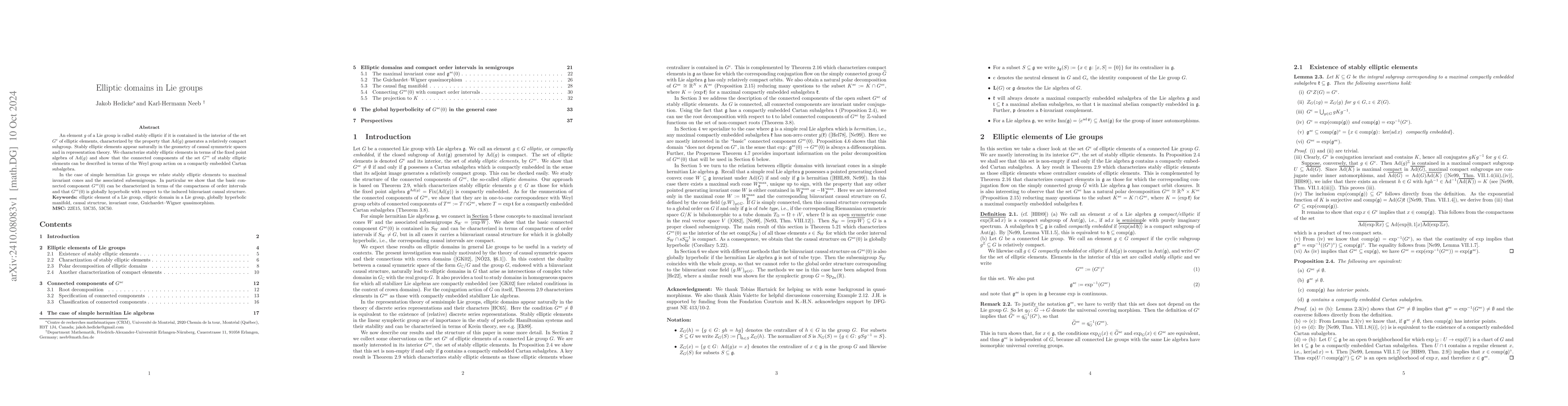 Thumbnail for Elliptic domains in Lie groups